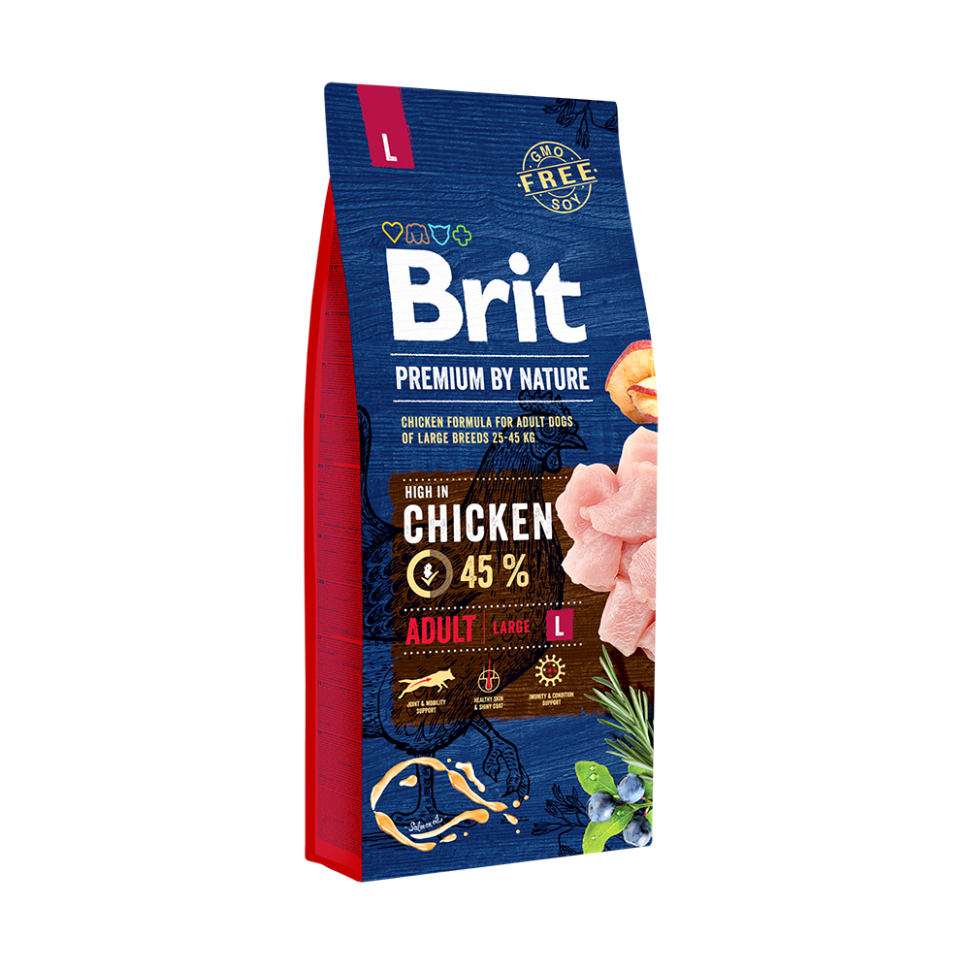 

BRIT (Брит) Premium Adult Large L - корм для взрослых собак крупных пород 15 кг