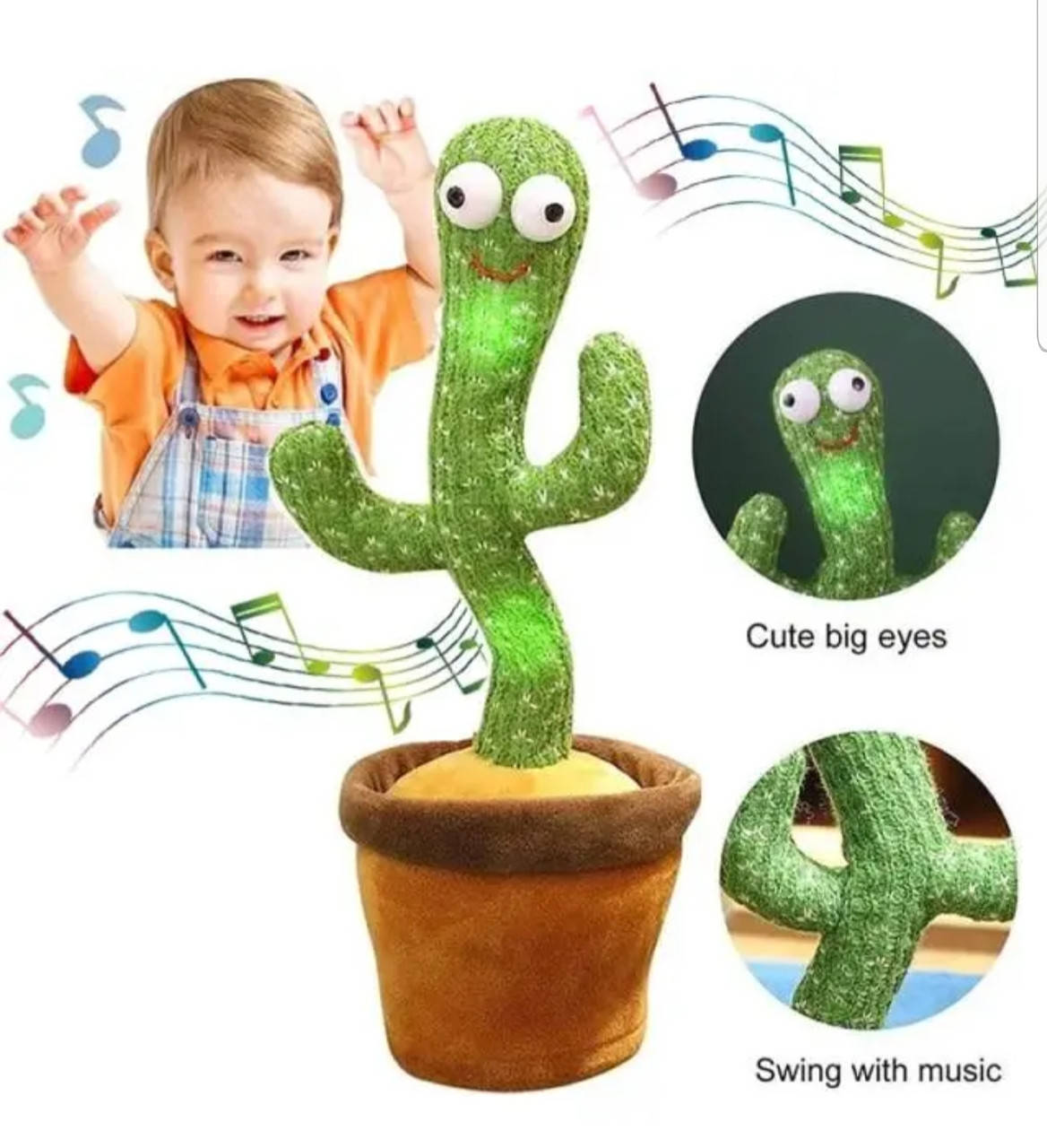 

Танцующий кактус Dancing Cactus TikTok кактус повторюшка USB зарядка