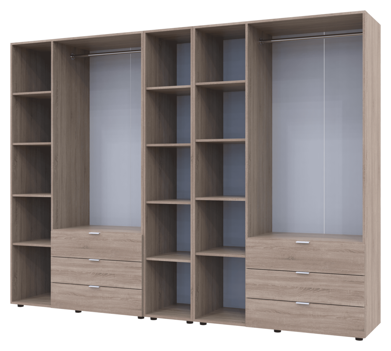 Комплект Doros Гелар з Етажеркою Дуб сонома 3+3 ДСП 270.6х49.5х203.4 (42005052) 4