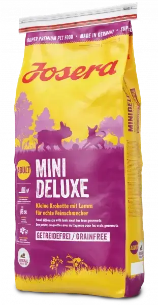 

Josera Mini Deluxe (Йозера Мини Делюкс) сухой беззерновой корм для взрослых собак мелких пород с ягненком 15 кг.