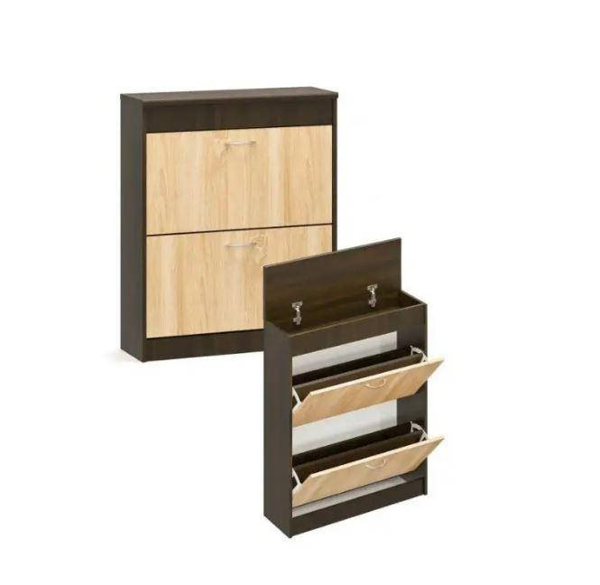 

Тумба для обуви 2-х дверная 600 Мебель-Сервис. Тумба с отделениями для обуви. Компактная тумбочка в прихожую, Разные цвета