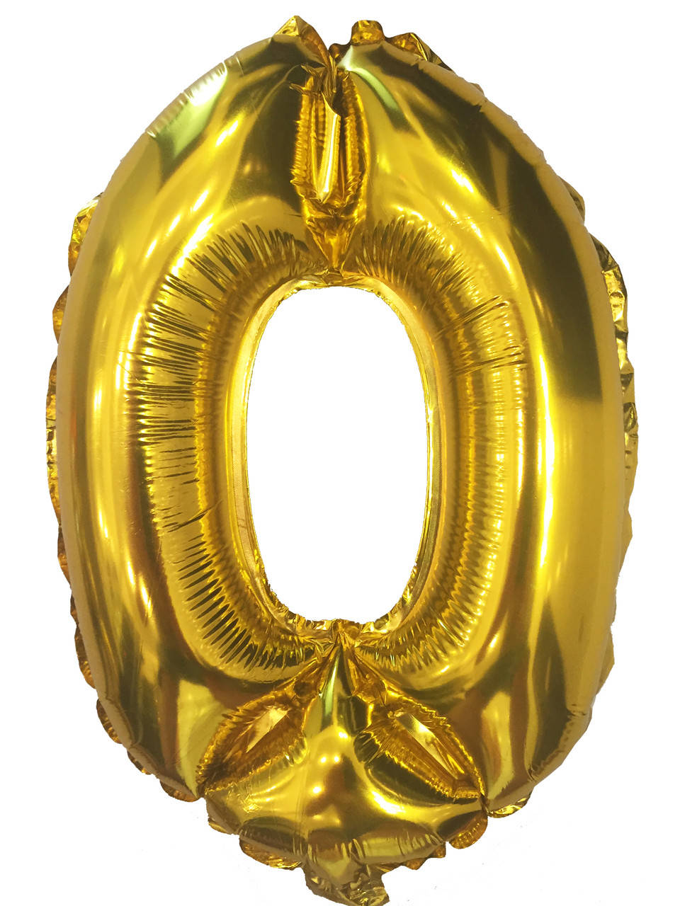 

Шар цифра 0 фольгированный золото 35 см., Золотистый