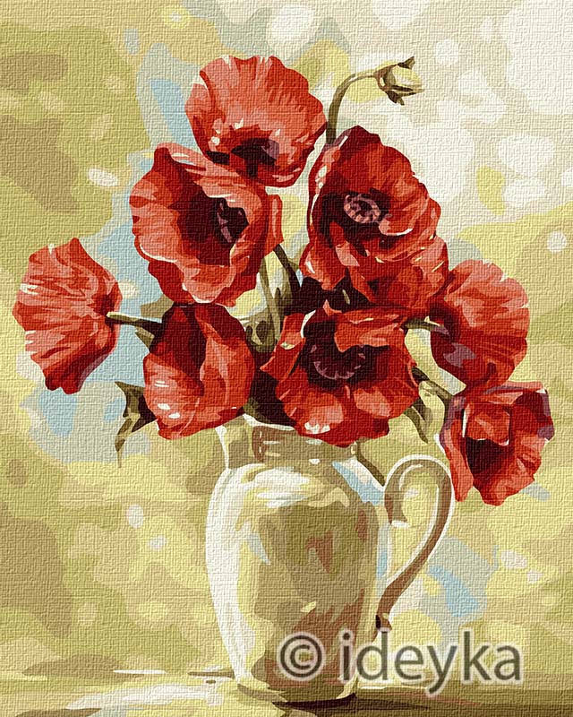 

Набор для росписи, картина по номерам Волшебные маки 40х50см, КНО3188