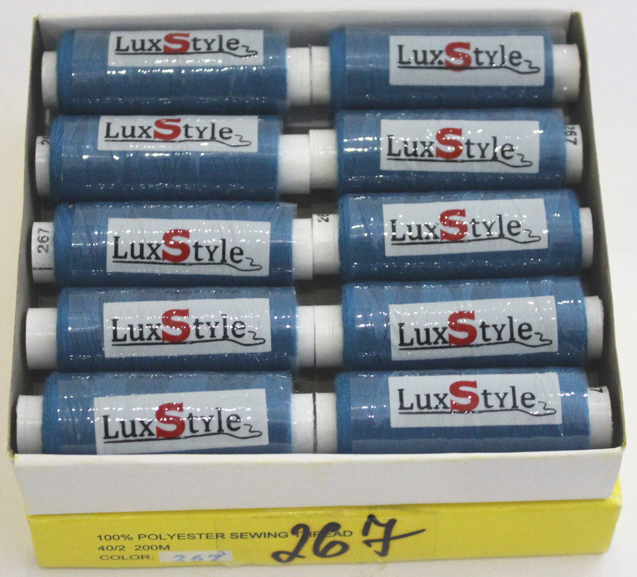 

Нитки швейные LuxStyle 40/2-200м (100% полиэстeр) №267, Разные цвета