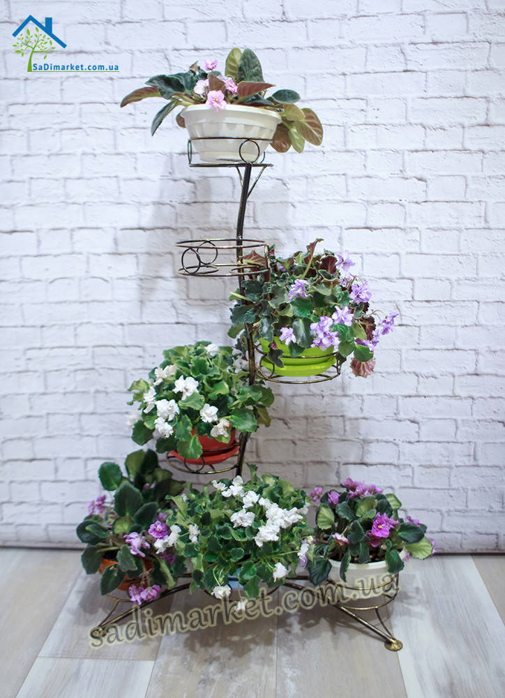 

Кованая подставка для цветов Дерево на 7 горшков