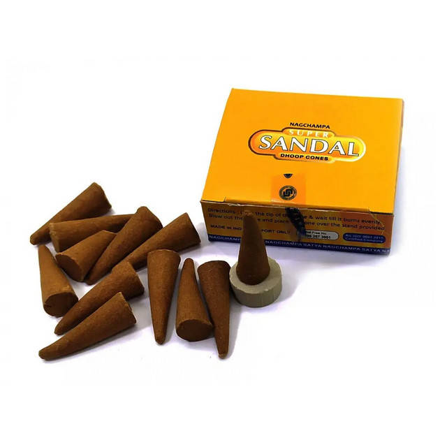 

Конусы Super Sandal dhoop cones Satya. Конусные благовония Супер Сандал Сатья