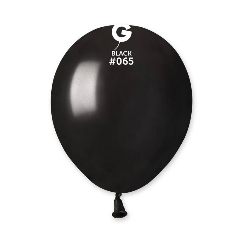 

Воздушные шары черный металлик 5" (13 см) Gemar