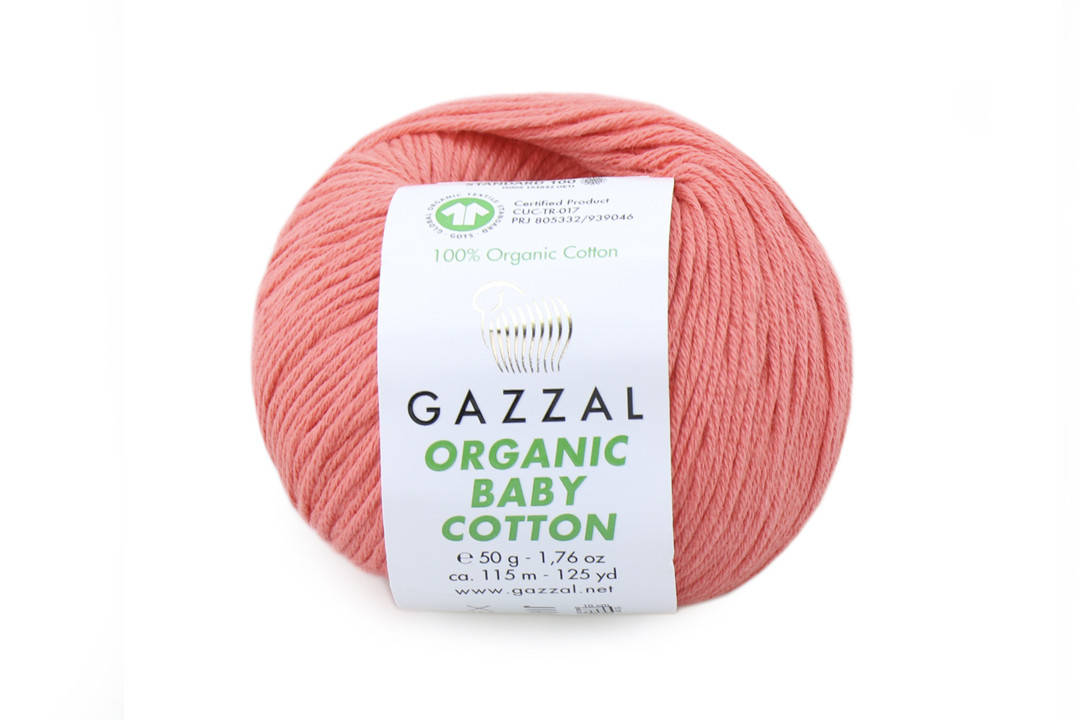 

Gazzal Organic Baby Cotton, Коралловый №419