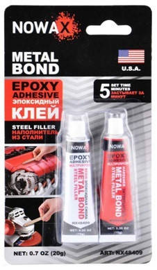 

Клей эпоксидный Nowax Metal Bond стальной 20гр. (NX48409)