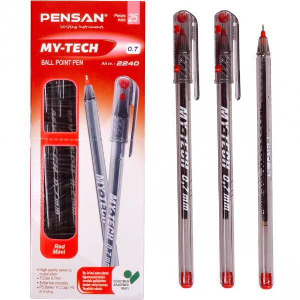 

Ручка масляная MY-TECH красная 1 уп. (25 шт.)