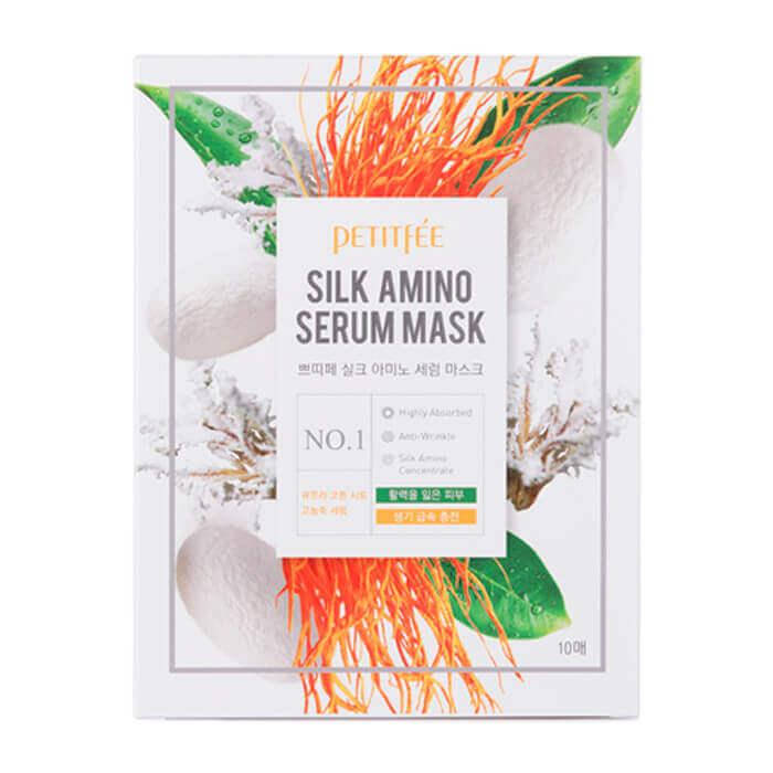 

Маска с протеинами шелка Petitfee Silk Amino Serum Mask, 30 мл