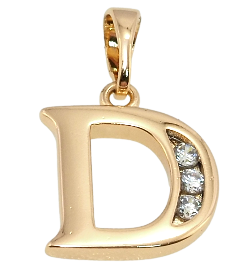 

Кулон Xuping Позолота 18K "Буква D с цирконием" для цепочки до 5мм