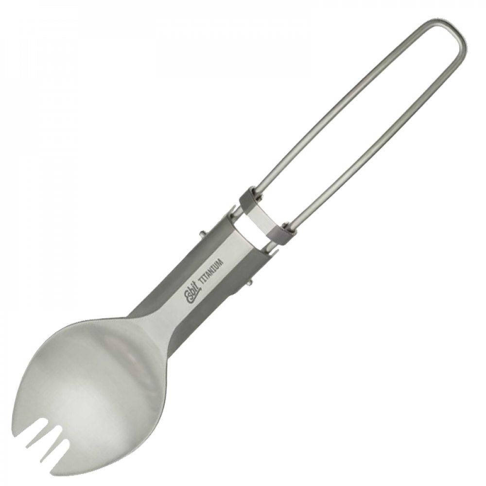 

Титановая Складная Ложко - Вилка Esbit "Titanium Fork/Spoon" (FSP17-TI) Germany, Серебристый