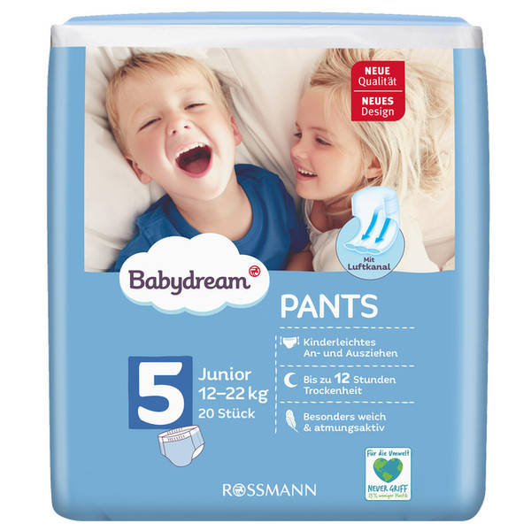 

Подгузники-трусики Babydream 5 (20шт), Белый