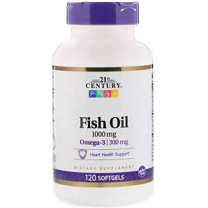

Омега 3 21st Century Fish Oil 1000 mg (120 капсул.)