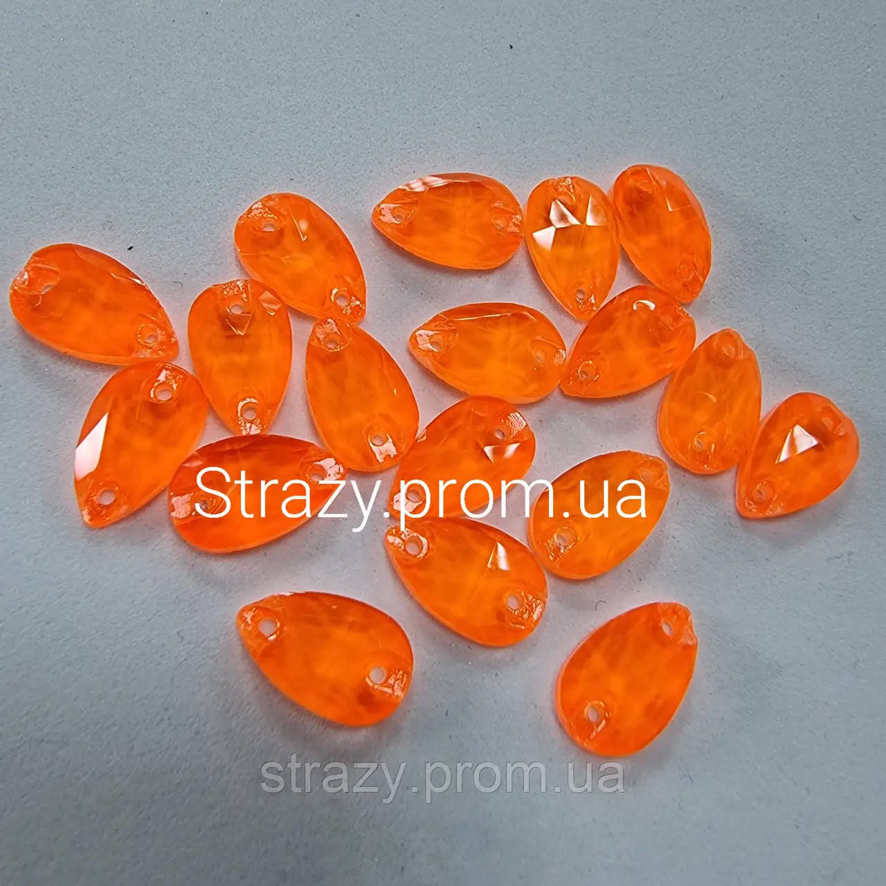 

Стрази пришивні крапля 11*18 Orange Neon економ, Оранжевый