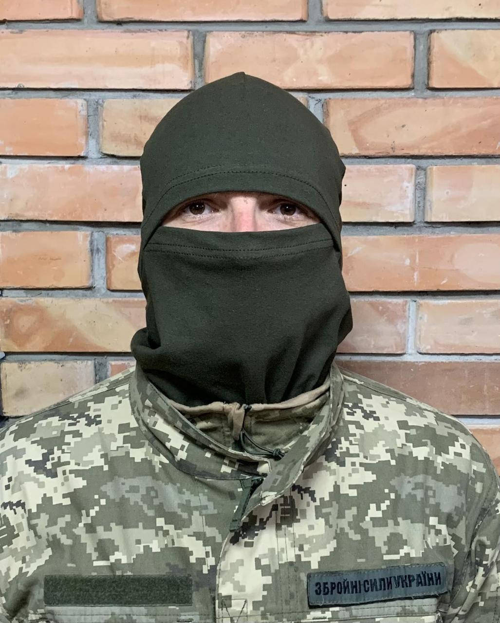 

Балаклава летняя олива хаки хб трикотажная
