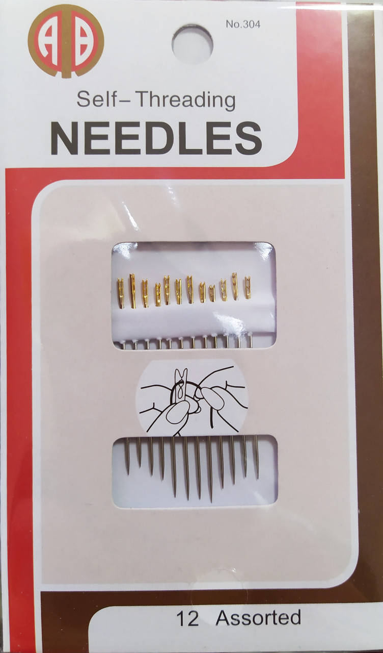 

Иглы самовдевающиеся, с самовдевающимся ушком Needles Self-Threading золотое ушко №304 12 штук