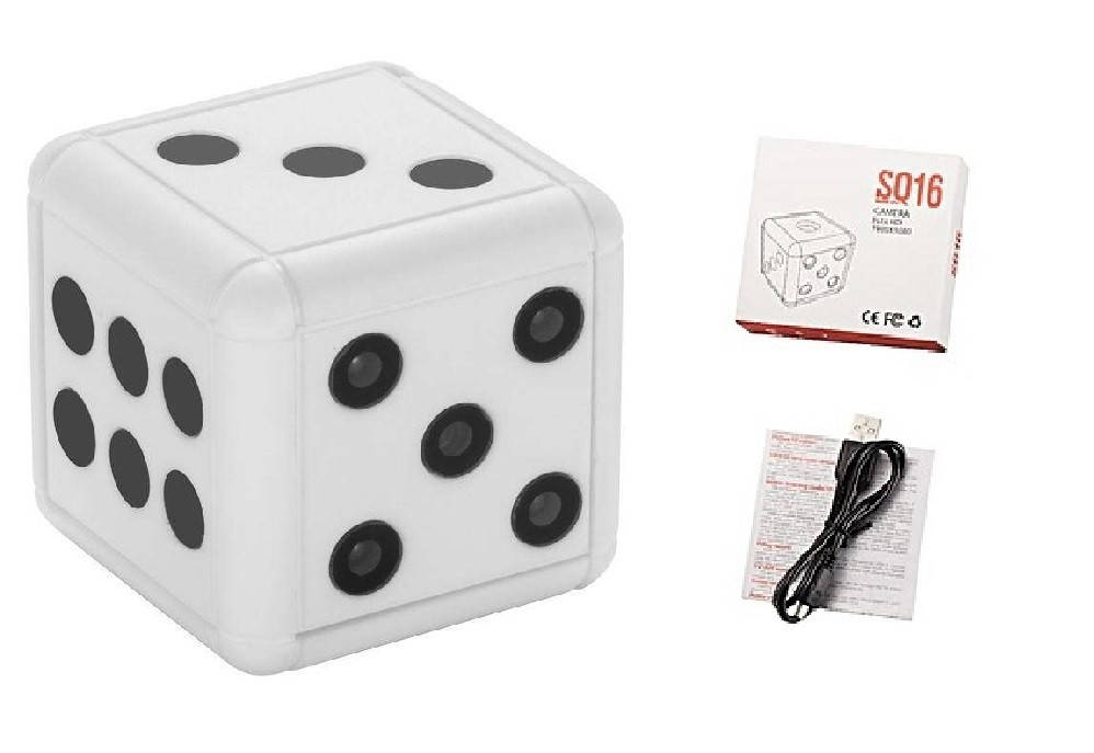 

Мини-камера SQ16 "игральные кости" (white), Белый