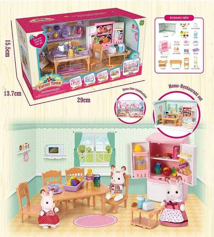 

Набор мебели 15218-15318-15417-15 (24) "Счастливая семья", 4 вида, в коробке