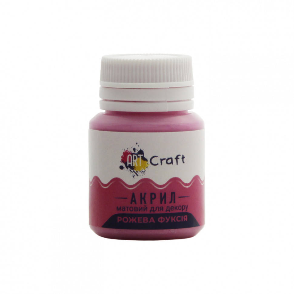 

Акриловая краска для декора Матовая Art Craft AP-4791 20 мл Розовая фуксия, Time Toys