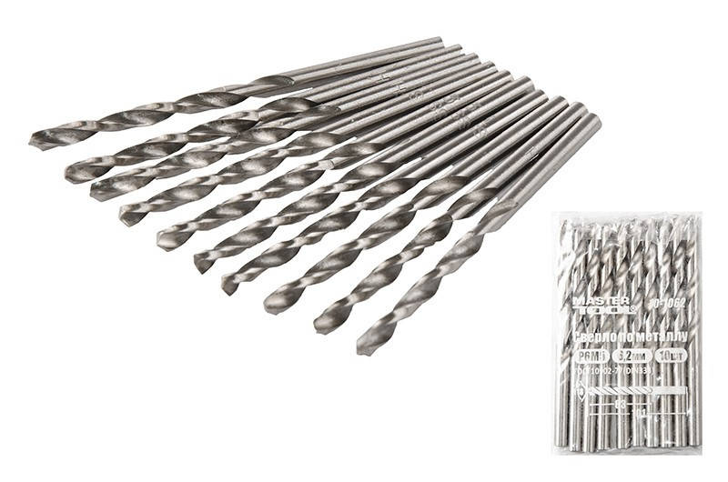 

Сверло для металла MASTERTOOL Р6М5 6.2 мм белое 10-1062