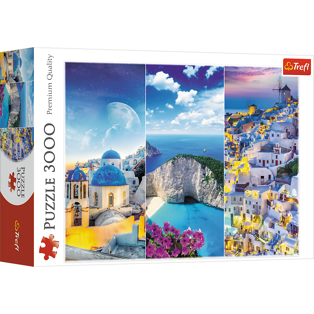 

Пазли 3000 елементів "Грецькі канікули колаж", 33073, TREFL
