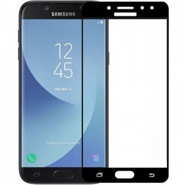 

Защитное стекло для телефона Samsung J7 / стекло защитное на самсунг j7 / 3D стекло на j7 2017 (Full glue), Черный