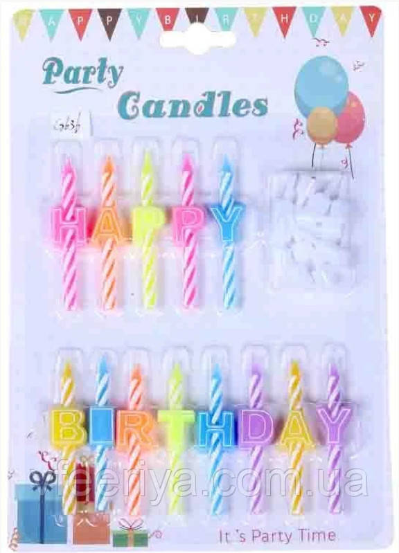 

Свечи для торта с буквами "Happy Birthday"