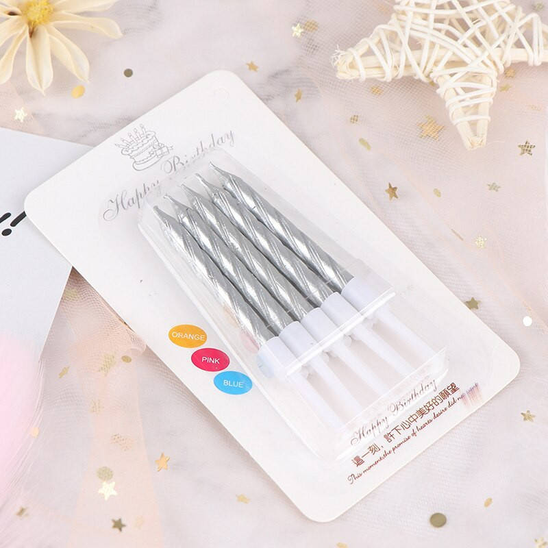 

Свечи Серебрянный перламутр 10шт/уп 868132