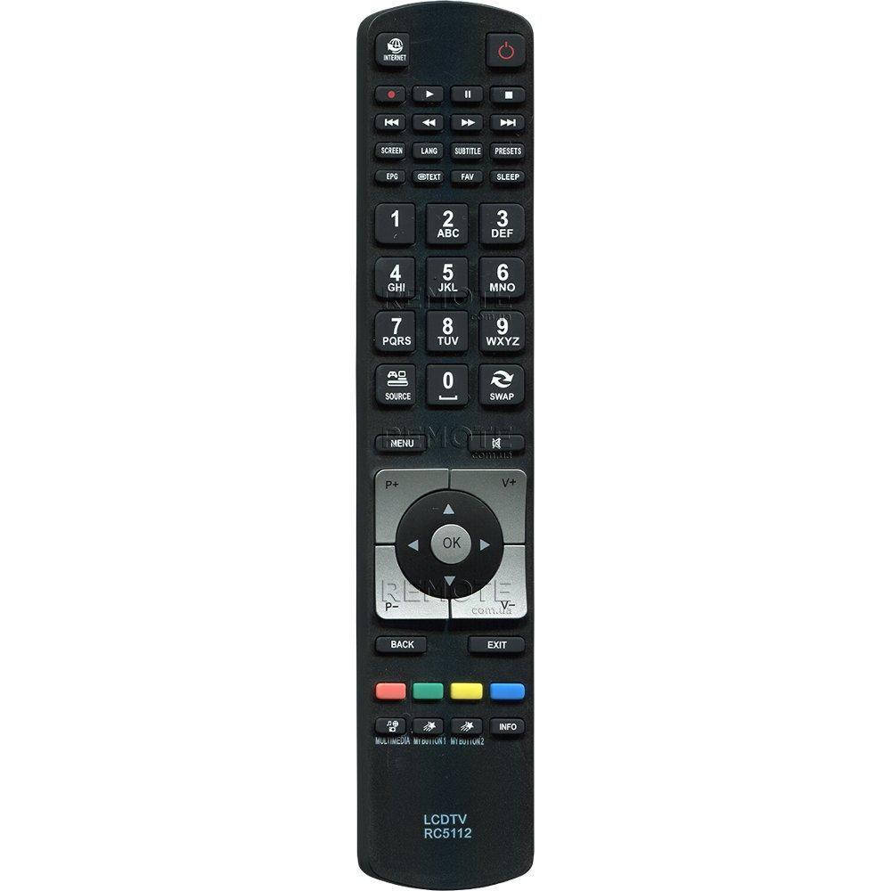 

Пульт для телевизора sharp rc5112, Черный
