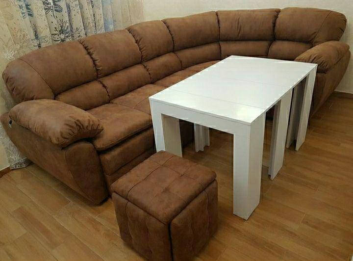 

Стол - трансформер Стол - Консоль белый Обеденный стол раскладной