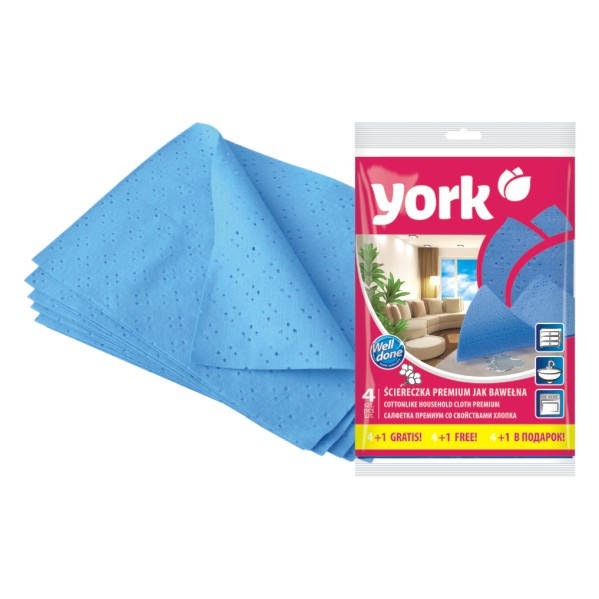 

Салфетка для уборки Универсальная York 4+1 шт/уп Premium