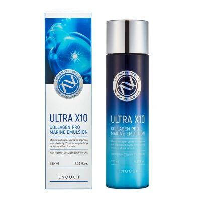 

Омолаживающая эмульсия Enough Ultra X10 Collagen Pro Marine Emulsion, 130 ml
