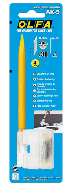 

Графический нож OLFA AK-5 ,в комплекте 30 перьевых лезвий KB-5 4 мм
