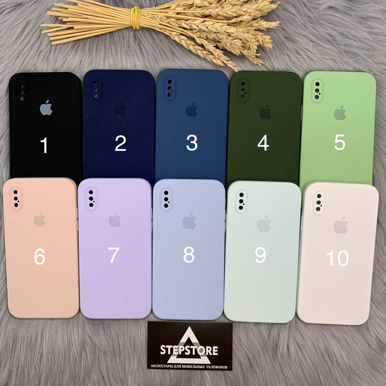 

Чехол КВАДРАТНЫЙ Silicone case для iPhone X Xs 5.8 с закрытым низом и камерой cover full camera 360 square, Бежевый