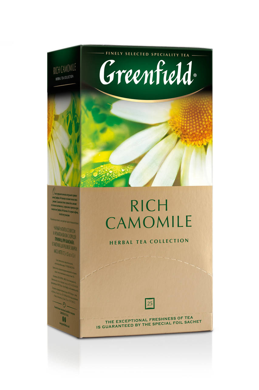 

Чай Гринфилд травяной с ромашкой Rich Camomile 25 пакетиков