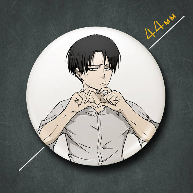 

"Леви Аккерман (Атака титанов / Attack on Titan)" значок круглый на булавке Ø44 мм