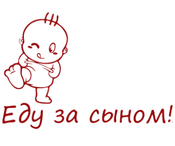 

Виниловая наклейка - Еду за сыном! 30х50 см