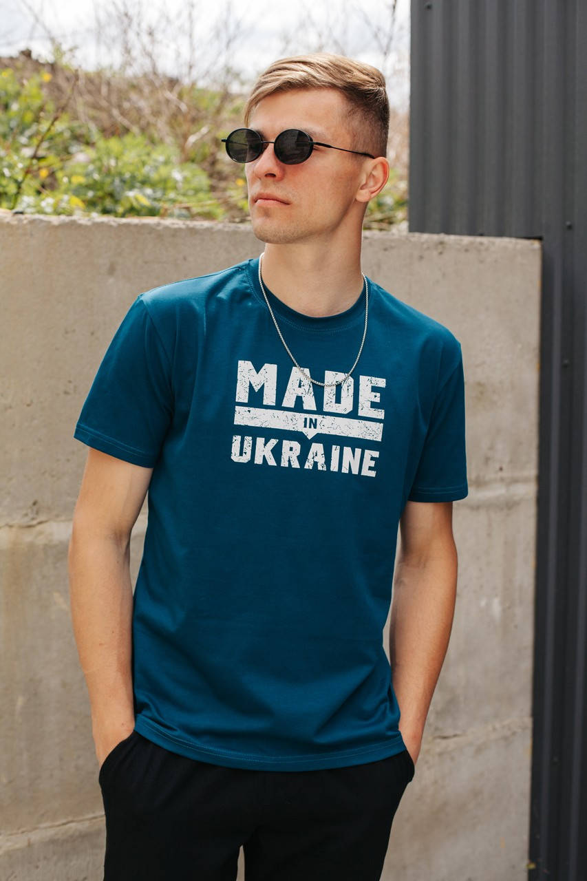 

Мужская футболка с русунками из натурального хлопка Made in UKRAINE 2XL