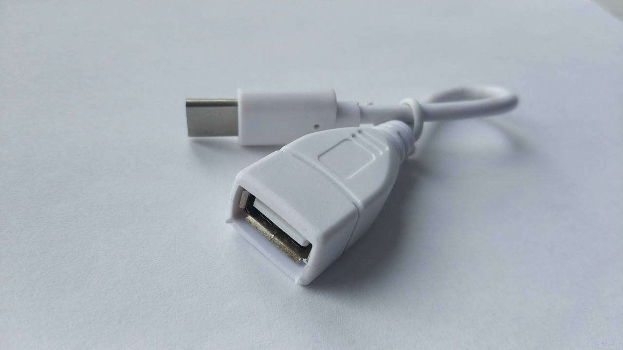 

Type C OTG кабель для захищених смартфонів 9 mm Білий, Белый