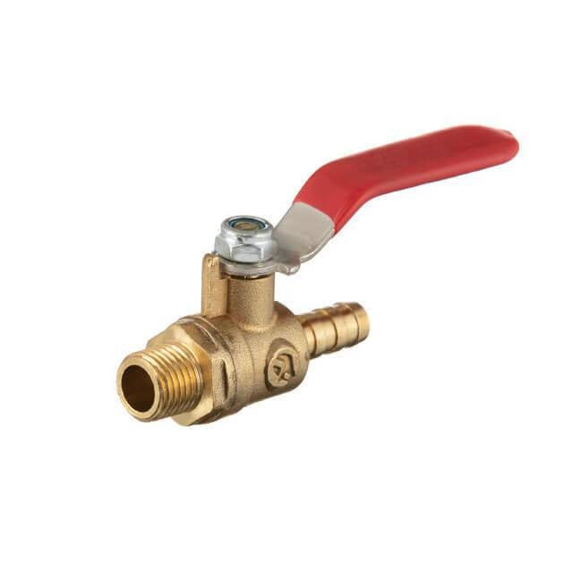 

Кран шаровый воздушный, латунь, наружная резьба 1/4" на шланг 8мм, STORM INTERTOOL PT-1888
