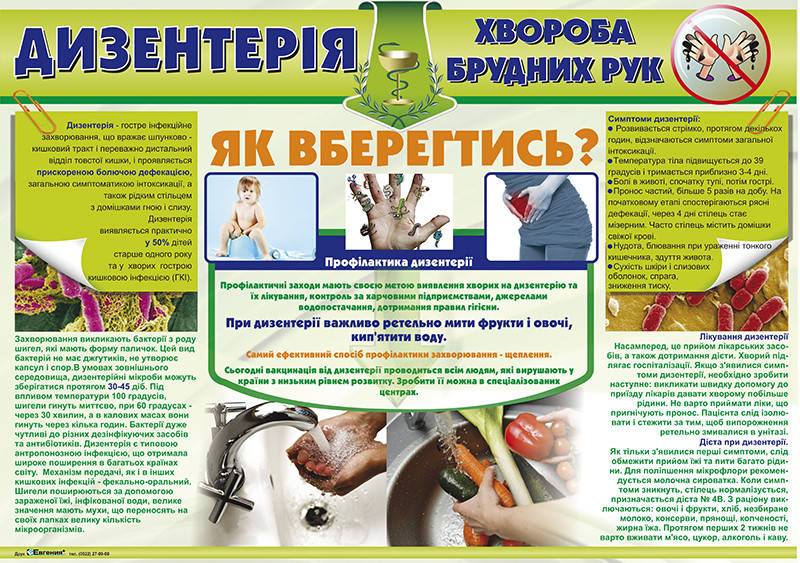 

Санбюлетень "Дизентерія" Бумага, А2(420х600мм)