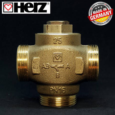 

Триходовий термозмішувальний клапан HERZ-TEPLOMIX 61°C DN 25 11/4 1776603