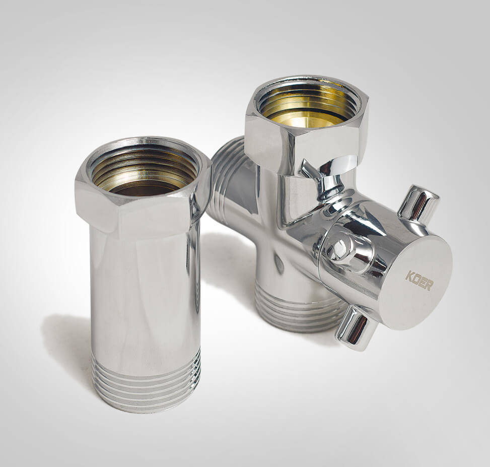 

Кран хромированный 3/4х3/4х3/4 Koer KR.520