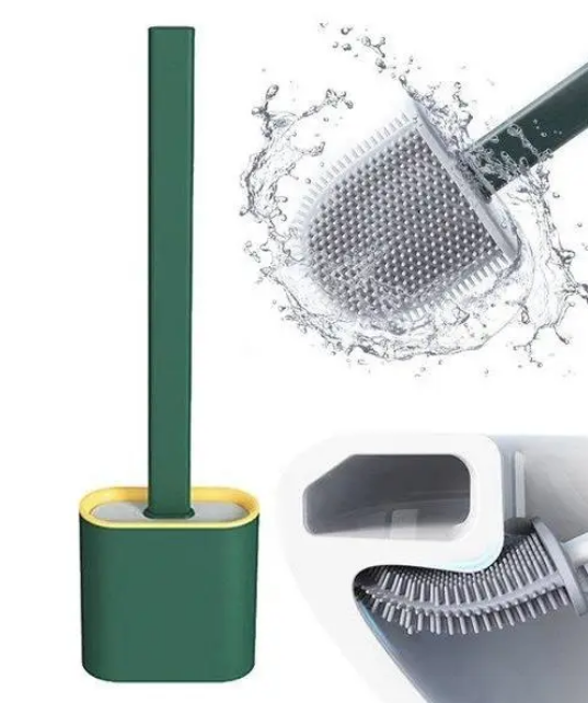 

Силіконова щітка йоржик для туалету Silicone Brush Green, Зелёный