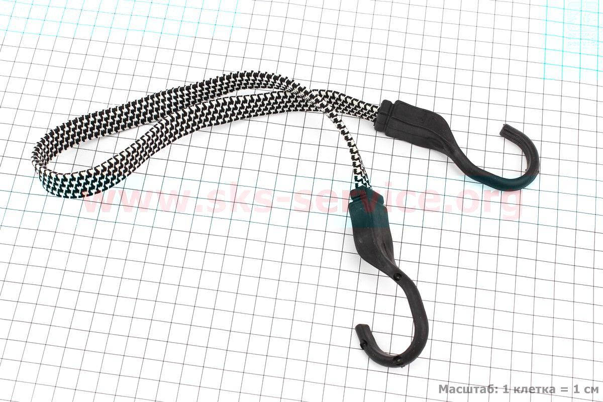 

РЕЗИНКА БАГАЖНИКА плоская с крючками пластик. 0,5метр