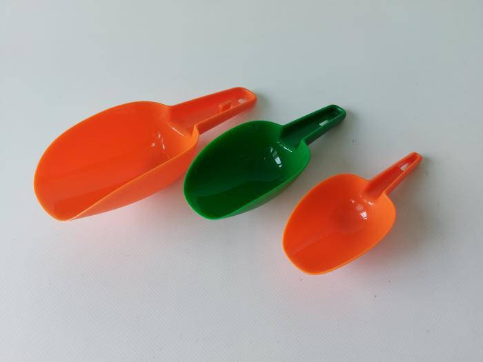 

Совки для сыпучих продуктов в наборе 3 штуки (L 16,5/18,5/21,5 cm.), Разные цвета
