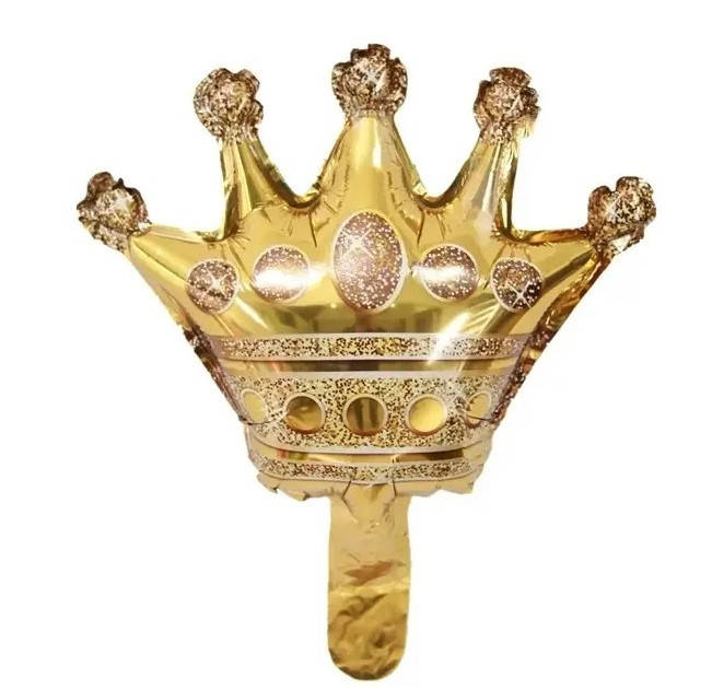 

Фольгированная мини-фигура "Корона золотая" 25см, с клапаном, Китай, Золото