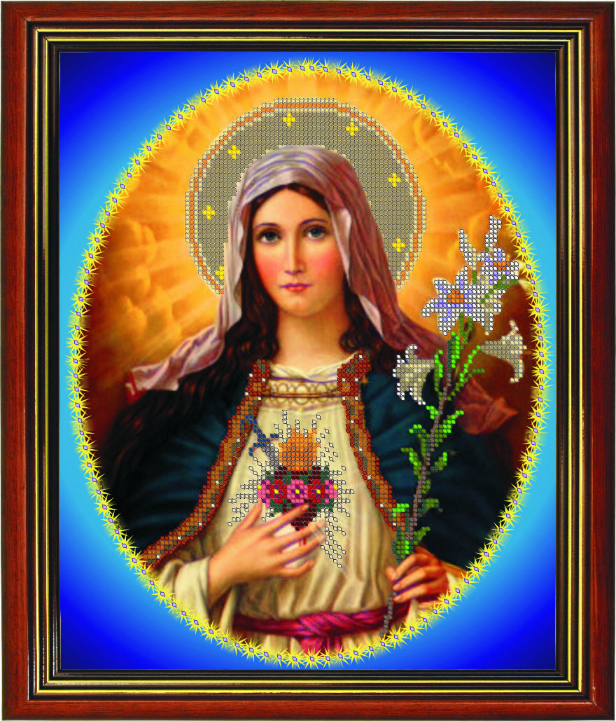 

ИЧ-5 Схема для вышивки бисером Дева Мария.